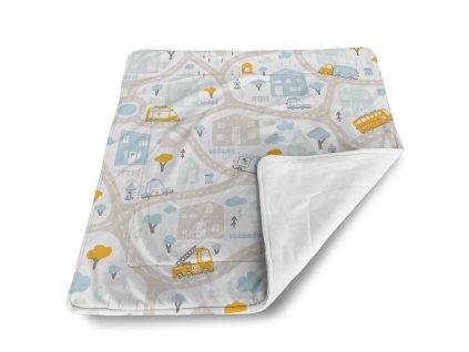 Sablio Deka pro miminko Cestičky s dopravou - 80x100 cm (Varianta Sablio Deka pro miminko Cestičky s dopravou - 80x100 cm)