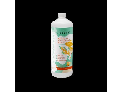 Natuty Prací gel na bílé i barevné prádlo bez vůně (1 l) - 33 pracích dávek v 1 litru (Varianta 33 pracích dávek v 1 litru)