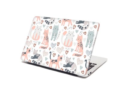 Sablio Samolepka na notebook Malované kočičky - 29x20 cm (Varianta Sablio Samolepka na notebook Malované kočičky - 29x20 cm)