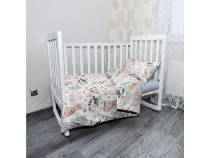 Sablio Mikroplyšové dětské povlečení do postýlky Malované kočičky - 100x135 / 40x60 (Varianta Sablio Mikroplyšové dětské povlečení do postýlky Malované kočičky - 100x135 / 40x60)
