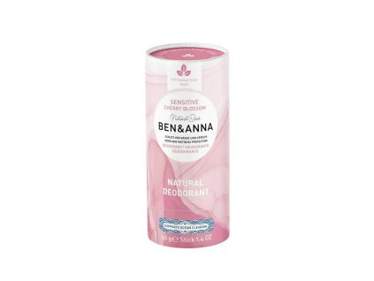 Ben & Anna Tuhý deodorant Sensitive (40 g) - Třešňový květ - bez obsahu jedlé sody (Varianta Třešňový květ - bez obsahu jedlé sody)