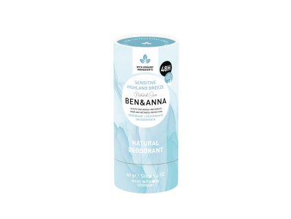 Ben & Anna Tuhý deodorant Sensitive (40 g) - Horský vánek - bez obsahu jedlé sody (Varianta Horský vánek - bez obsahu jedlé sody)