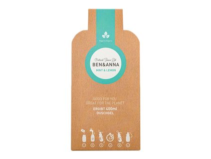 Ben & Anna Sprchový gel v prášku (2×20 g) - Mint & Lemon - s vůní citrusů a máty peprné (Varianta Mint & Lemon - s vůní citrusů a máty peprné)