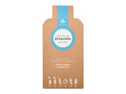 Ben & Anna Sprchový gel v prášku (2×20 g) - Blue Basil - s vůní eukalyptu (Varianta Blue Basil - s vůní eukalyptu)