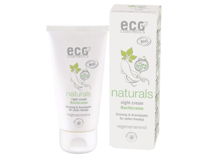 Eco Cosmetics Noční krém BIO (50 ml) - s granátovým jablkem a ženšenem (Varianta s granátovým jablkem a ženšenem)