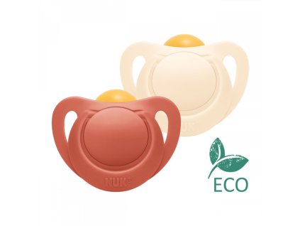 Latexový dudlík NUK For Nature 6-18 m 2 ks box červená (Velikost 6-18 m)