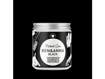 Ben & Anna Zubní pasta pro bělení zubů s aktivním uhlím (100 ml) - bez obsahu fluoridu (Varianta bez obsahu fluoridu)