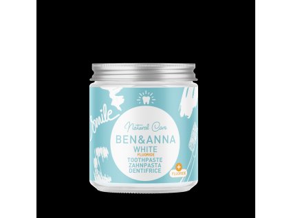 Ben & Anna Bělicí zubní pasta s fluoridem (100 ml) - s heřmánkem a šalvějí (Varianta s heřmánkem a šalvějí)