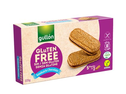 14627 gullon susenky bez lepku plnene cokoladovym kremem 225 g