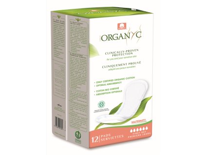 Organyc Mateřské vložky po porodu (12 ks) - z biobavlny, 6 kapiček (Varianta z biobavlny, 6 kapiček)