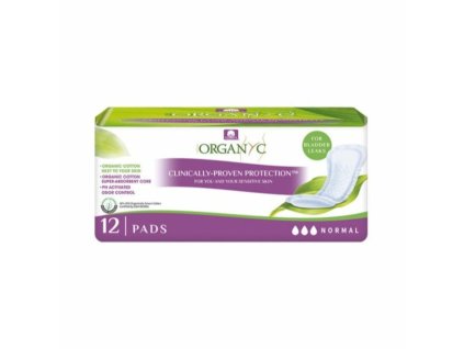 Organyc Inkontinenční vložky z biobavlny Normal (12 ks) - 3 kapičky (Varianta 3 kapičky)