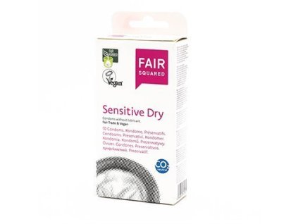 Fair Squared Kondom Sensitive Dry (10 ks) - veganské a fair trade (Varianta veganské a fair trade)
