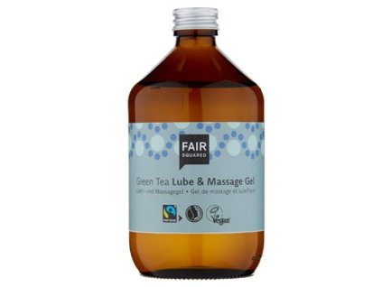 Fair Squared Lubrikační a masážní gel se zeleným čajem 500 ml - veganský a fair trade (Varianta veganský a fair trade)