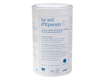 Anaé by Ecodis Epsomská sůl dóza 1 kg - do koupele, peelingu i na zahradu (Varianta do koupele, peelingu i na zahradu)