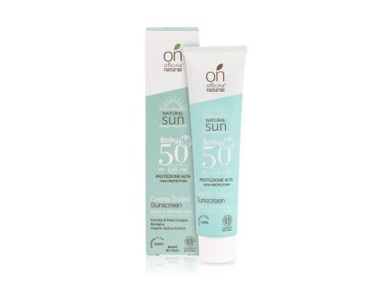 Officina Naturae Opalovací krém pro děti a citlivou pokožku SPF 50 (75 ml) - bez parfemace (Varianta bez parfemace)