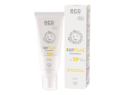 Eco Cosmetics Dětský opalovací fluid SPF 50+ BIO (100 ml) - s přírodním minerálním filtrem (Varianta s přírodním minerálním filtrem)