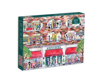 Galison Puzzle Den v knihkupectví 1000 dílků