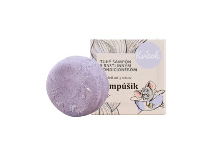 Kvitok Dětský tuhý šampon s kondicionérem Šampónek (25 g) - s prebiotickou složkou (Varianta s prebiotickou složkou)