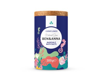 Ben & Anna Sůl do koupele - Cornflower (300 g) - s kvítky a vůní chrpy (Varianta Cornflower (300 g) - s kvítky a vůní chrpy)