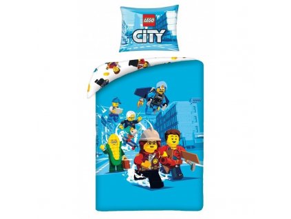 HALANTEX Povlečení Lego City blue Bavlna, 140/200, 70/90 cm