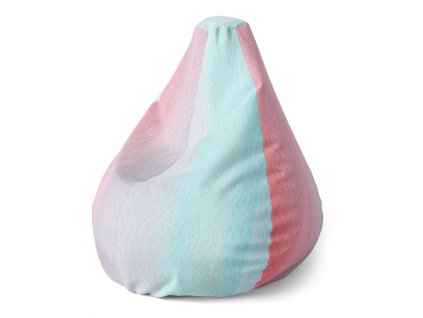 Sablio Sedací vak Pear Cukrová vata - 140 x 100 x 25 cm (Varianta Sablio Sedací vak Pear Cukrová vata - 70 x 95 x 15 cm)