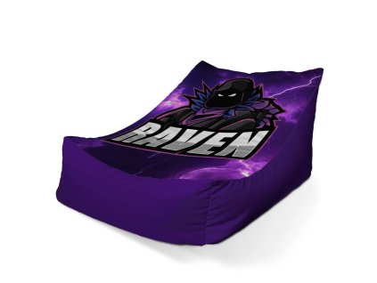 Sablio Sedací vak Lounge FORTNITE RAVEN Fialová bouře - 120 x 100 x 80 cm (Varianta Sablio Sedací vak Lounge FORTNITE RAVEN Fialová bouře - 80 x 95 x 50 cm)