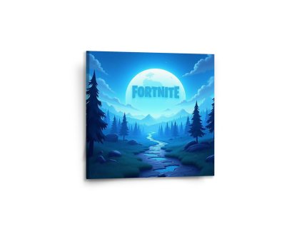 Sablio Obraz FORTNITE Modré údolí s měsícem - 50x50 cm (Varianta Sablio Obraz FORTNITE Modré údolí s měsícem - 50x50 cm)