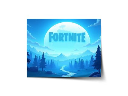 Sablio Plakát FORTNITE Modré údolí s měsícem - 60x40 cm (Varianta Sablio Plakát FORTNITE Modré údolí s měsícem - 60x40 cm)