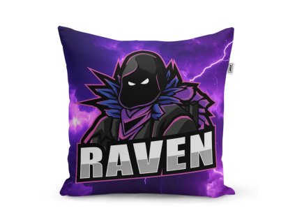 Sablio Polštář FORTNITE RAVEN Fialová bouře - 40x40 cm (Varianta Sablio Polštář FORTNITE RAVEN Fialová bouře - 40x40 cm)