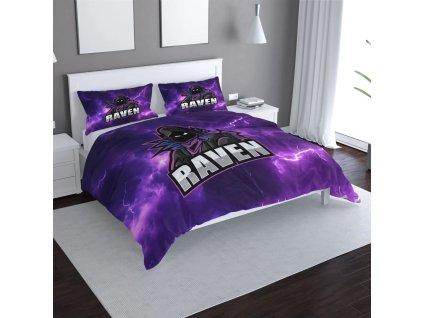 Sablio Povlečení FORTNITE RAVEN Fialová bouře - 140x200 / 90x70 (Varianta Sablio Povlečení FORTNITE RAVEN Fialová bouře - 140x200 / 90x70)