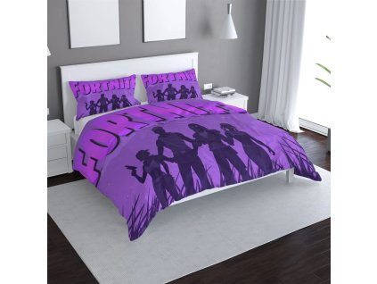 Sablio Povlečení FORTNITE Fialová silueta - 140x200 / 90x70 (Varianta Sablio Povlečení FORTNITE Fialová silueta - 140x200 / 90x70)