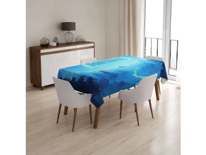 Sablio Ubrus FORTNITE Modré údolí s měsícem - 130x130 cm (Varianta Sablio Ubrus FORTNITE Modré údolí s měsícem - 130x130 cm)