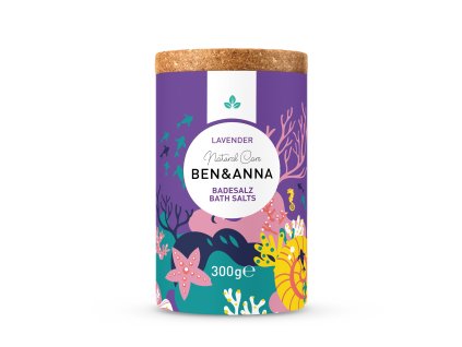 Ben & Anna Sůl do koupele - Lavender (300 g) - s drobnými kvítky a vůní levandule (Varianta Lavender (300 g) - s drobnými kvítky a vůní levandule)