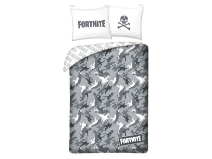 HALANTEX Povlečení Fortnite šedá Bavlna, 140/200, 70/90 cm
