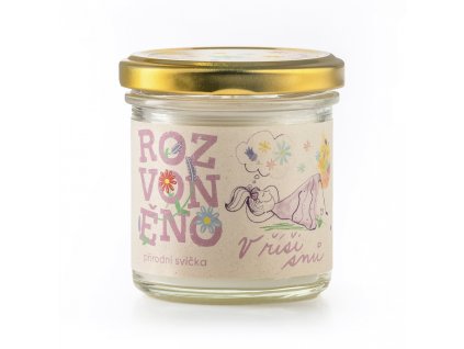Rozvoněno Vonná svíčka - V říši snů (130 ml) - se zklidňující levandulí (Varianta V říši snů (130 ml) - se zklidňující levandulí)