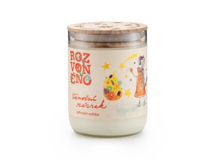 Rozvoněno Vonná svíčka - Vánoční zázrak (300 ml) - ve sklenici z lahve od vína (Varianta Vánoční zázrak (300 ml) - ve sklenici z lahve od vína)