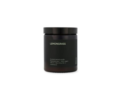 Mulieres Vonná svíčka ve skle - citronová tráva (180 ml) - až 35 hodin hoření (Varianta citronová tráva (180 ml) - až 35 hodin hoření)