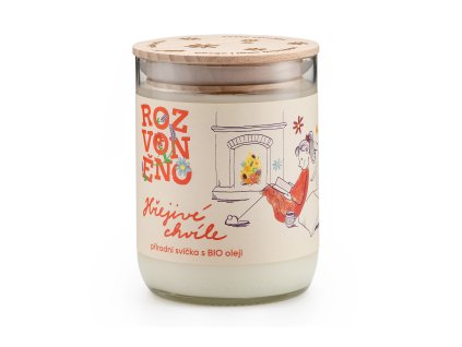 Rozvoněno Vonná svíčka - Hřejivé chvíle (300 ml) - ve sklenici z lahve od vína (Varianta Hřejivé chvíle (300 ml) - ve sklenici z lahve od vína)