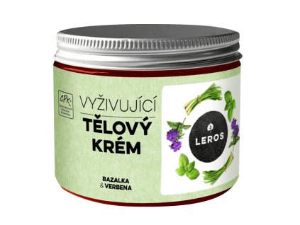 LEROS Tělový krém BIO (200 ml) - Bazalka & verbena - s olejem z vlašských ořechů a meruňky (Varianta Bazalka & verbena - s olejem z vlašských ořechů a meruňky)