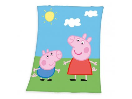 HERDING Fleece deka Peppa Pig Polyester, 130/160 cm