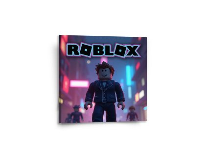 Sablio Obraz ROBLOX Neonové město - 50x50 cm (Varianta Sablio Obraz ROBLOX Neonové město - 50x50 cm)