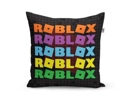 Sablio Polštář ROBLOX Barevný text - 40x40 cm (Varianta Sablio Polštář ROBLOX Barevný text - 40x40 cm)