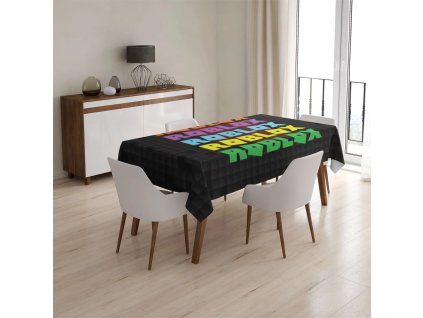 Sablio Ubrus ROBLOX Barevný text - 130x130 cm (Varianta Sablio Ubrus ROBLOX Barevný text - 130x130 cm)