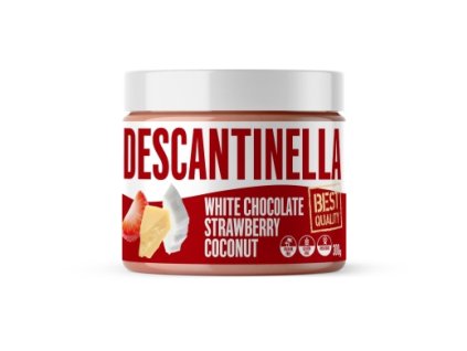 Descanti Descantinella Oříškový krém white chocolate strawberry coconut 300 g