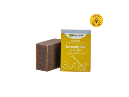 laSaponaria Tuhé olivové mýdlo BIO - Med a levandule (100 g) - vhodné na tělo i na obličej (Varianta Med a levandule (100 g) - vhodné na tělo i na obličej)