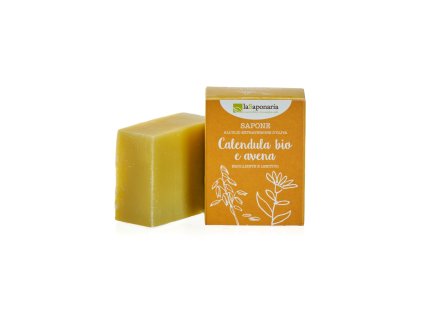 laSaponaria Tuhé olivové mýdlo BIO - Měsíček a oves (100 g) - vhodné na tělo i na obličej (Varianta Měsíček a oves (100 g) - vhodné na tělo i na obličej)