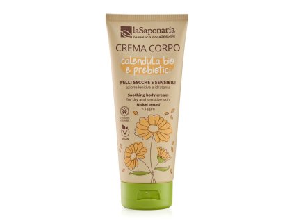 laSaponaria Tělový krém s BIO měsíčkem a prebiotiky pro citlivou pleť (200 ml) - vyživuje, zklidňuje a hydratuje (Varianta vyživuje, zklidňuje a hydratuje)