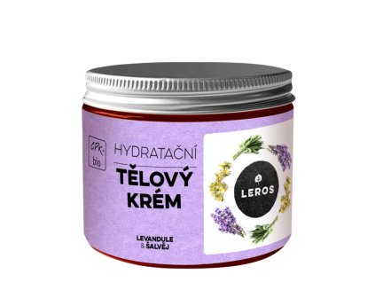 LEROS Hydratační tělový krém BIO (200 ml) - Levandule & šalvěj - s moringovým a sezamovým olejem (Varianta Levandule & šalvěj - s moringovým a sezamovým olejem)