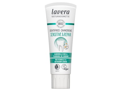 Lavera Zubní pasta pro citlivé zuby s fluoridem Sensitive & Repair (75 ml) - pro citlivé zuby a dásně (Varianta pro citlivé zuby a dásně)