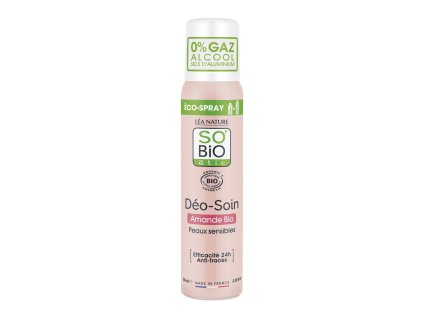 SO’BiO étic Deodorant přírodní ECO SPRAY 24h - mandle BIO (100 ml) - účinný až 24 hodin (Varianta mandle BIO (100 ml) - účinný až 24 hodin)